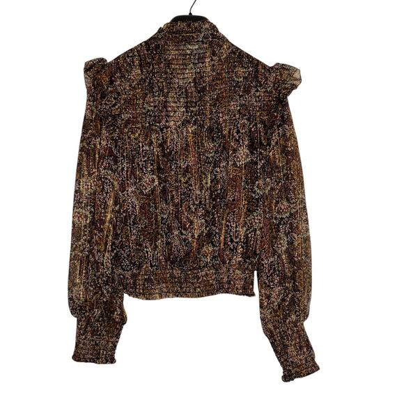 Allison New York Black & Gold Ruffled Two-Piece Mini Skirt Set Size XS - Picture 3 of 16